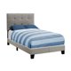 thumbnail image 1 of Cama - Tamaño Twin / Lino Gris Monarch Specialties I 5920T, 1 of 2