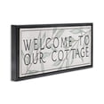 thumbnail image 3 of Stupell Industries Rustic Cottage Welcome Quotes and Sayings Painting Black Floater Framed Canvas Art Print Wall Art, 25 x 11, 3 of 9