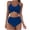 Navy, variant on Oalirro Tankini Swimsuits for Women Gift for Her Swimsuits for Women 2 Piece Hawaiian Tropical Print Swim Cami Bra and Ruffles Bathing Sets Beachwear Navy