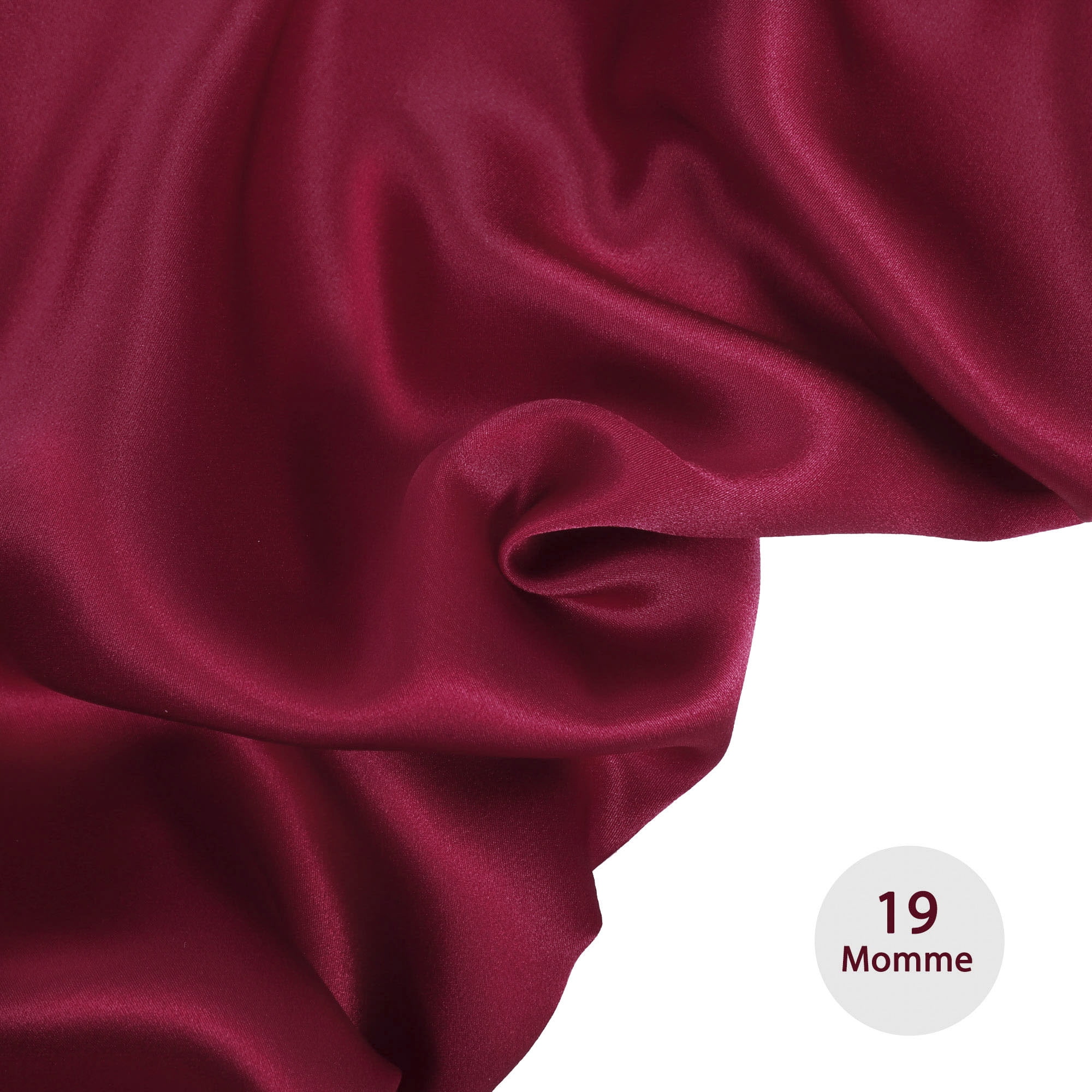Unique Bargains 19 Momme Silk Pillowcase with Zipper 1 Pc Burgundy 20" x 30"