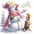 thumbnail image 1 of 5D DIY Kit Muñeco Nieve Del 30x30cm Rosa, 1 of 9