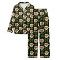 thumbnail image 6 of Gubotare Kids Christmas Pajamas Matching Sets Kids Boys Girls Toddler Solid Daily Pyjamas Sleepwear Set Basic Size 13-14 (Green,13-14 Years), 6 of 6