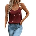 thumbnail image 3 of Women´s Summer Sequin Cami Tops Spaghetti Strap V-Neck Sparkle Shimmer Loose Sleeveless Tanks Tops, 3 of 8