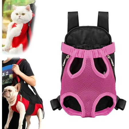 Furry Pawsy Carrier  Furry Pawsy Cat Carrier  Cat Chest Carrier  Pet Carrier Backpack  Cat Front Carrier Bag  Cat Front Carrier Chest  Comfortable Shoulder Straps  Adjustable (Color-F  Small)