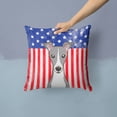 thumbnail image 2 of USA Design with Dog Fabric Decorative Pillow, 2 of 4