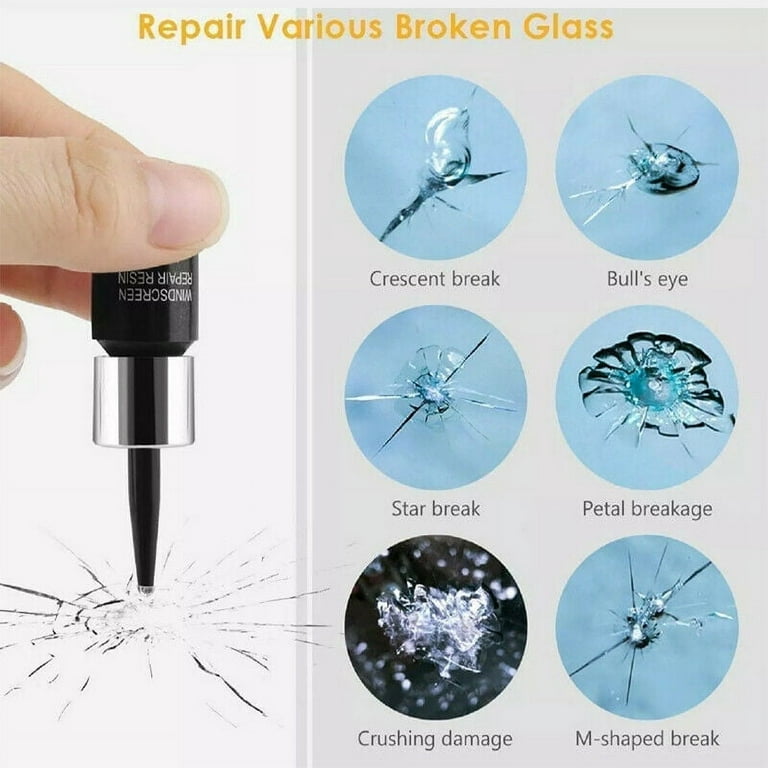 Windshield Repair Kit | Cracked Glass Repair Kit | Windshield Scratch  Remover | Window Screen Repair Kit | Windshield Chip Repair Kit |  Windshield