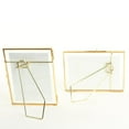 Koyal Wholesale Pressed Glass Floating Photo Frames 5 x 7 Frame, Gold 8