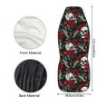thumbnail image 5 of Kuiaobaty Skull Bat Rose Car Seat Cover for Front Seats 2 Pack Breathable Front Seat Protector Halloween Auto Accessories Universal Fit for Most Vehicles, 5 of 7