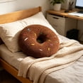 thumbnail image 4 of Vacemry Coussin Beigne 15,75 Pouces Rond, Coussin Décoratif Doux et Confortable, Coussin en Forme de Faux Beigne, Coussin de Sol Rond pour Salon Chambre Sofa Chaise, 4 of 6