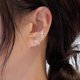 thumbnail image 2 of Pendientes de clip de oreja de corazón de plata de metal de doble capa con clip de hueso de oreja para mujer, pendientes de clip de puño, regalo de joyería, 1 pieza de corazón, 2 of 5