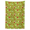 thumbnail image 3 of Ambesonne Christmas Tablecloth Rectangular Table Cover, Xmas, 52"x70", Apple Green Red, 3 of 4