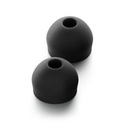 CURVD XXS Earplug Tips Replacement Set: Soft Flexible Silicone Noise-Reducing Eartips (Black)