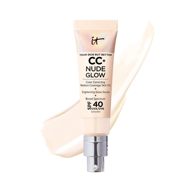 Foundation IT Cosmetics CC+ Nude Glow de 32 ml con factor de protección solar 40