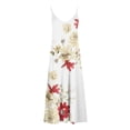 thumbnail image 4 of SMihono Robe Maxi Bohème d'Été pour Femmes Grande Taille Mode d'Été Imprimée Col en V Sans Manches Bretelles Robe Pull Robe de Plage, 4 of 4