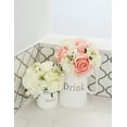 thumbnail image 5 of Admired By Nature 9 Stems Artificial Rose Hydrangea Mixed Bouquet, Cream/Green, 5 of 5