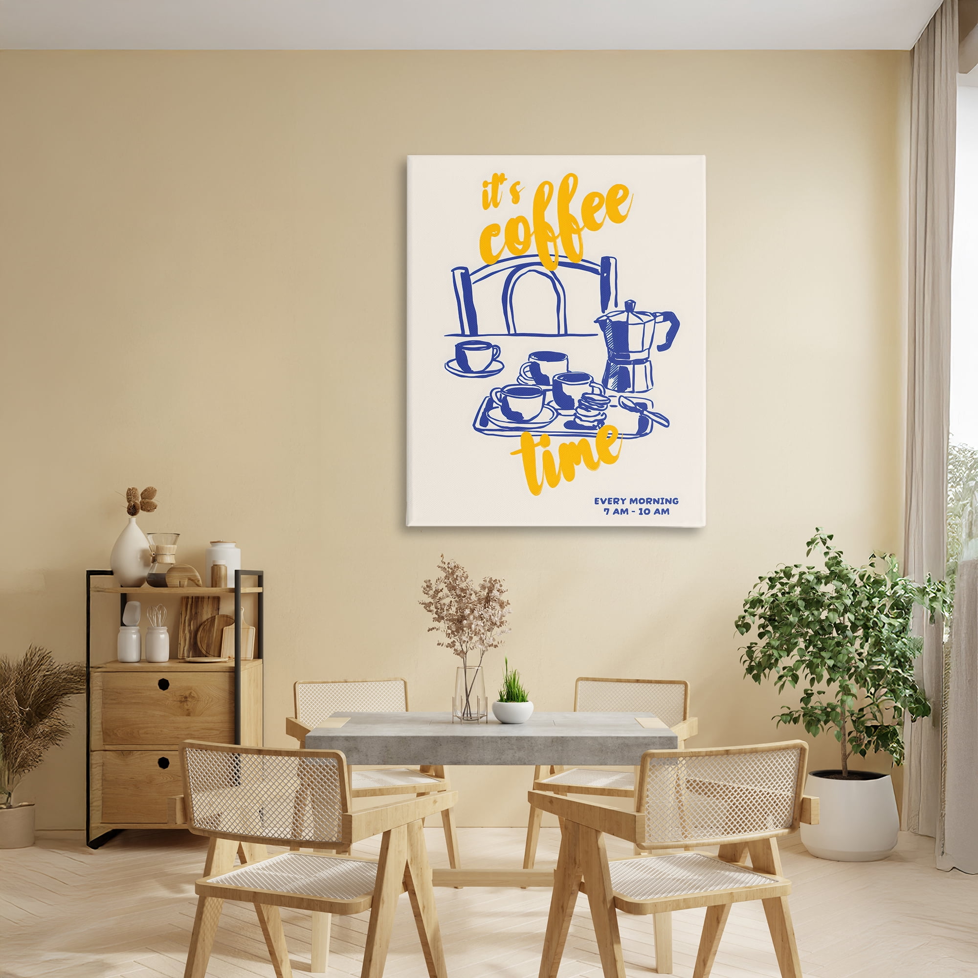 Stupell Industries It's Coffee Time Breakfast Ritual Canvas Wall Art, design by The Prints Vibe