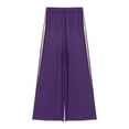 thumbnail image 7 of Doomiva Women's Praise Dance Palazzo Pants Metallic Patchwork Wide-Leg Trousers for Liturgical Dance Purple S, 7 of 7