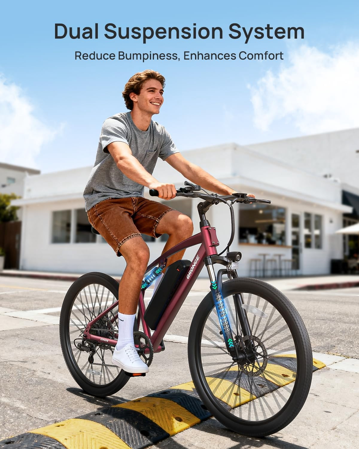 26" Electric Bikes for Adults 1000W Peak Motor up to 70 Miles Range 28 mph Max Speed Full Suspension Ebike 36V 13.5AH Removable Battery E-Mountain Bikes 7 Speed, Adjustable Handlebar, UL2849 by SGS