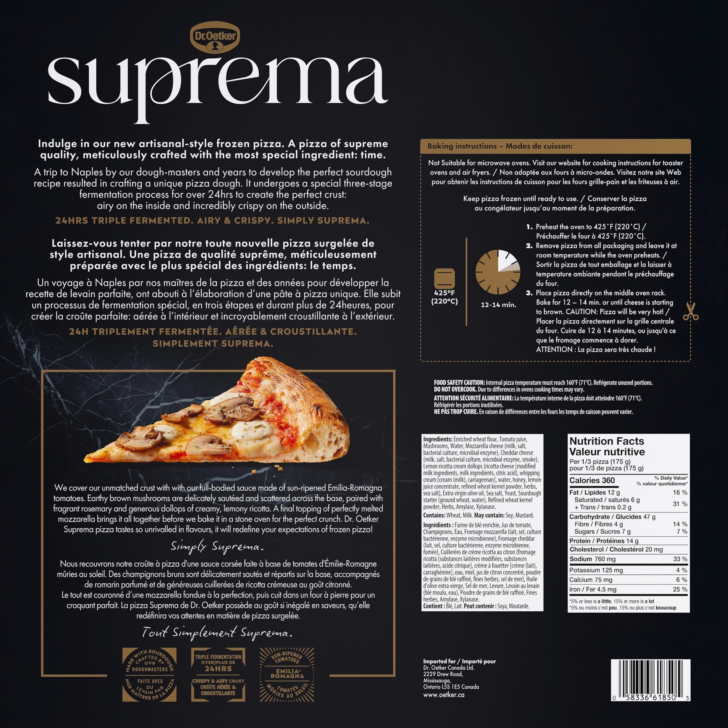 Suprema Champignon et Cuillerées de crème Ricotta au citron Suprema Champignon et Cuillerées de crème Ricotta au citron 525g