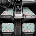 thumbnail image 7 of Yiaed Vintage Floral Print Carpet Floor Mats for Cars, Auto Accessories Front & Rear Car Floor Mats Car Floor Foot Mat Sets of 4 Pieces, 7 of 7