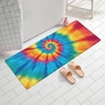 thumbnail image 2 of Colorful Tie Dye Mandala Pattern Bathroom Rugs Mat,Non Slip Microfiber Bathroom Rug,Rubber Backing,Soft Bathroom Mats for Bathroom Floor,Tub and Shower,60x24in(150x60cm), 2 of 3