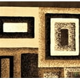 thumbnail image 5 of Handcraft Rugs-Modern Contemporary Brand New Area Rugs-Abstract Carpet with Frame/Boxy/Cube Pattern-Shed free Chocolate Brown/Black/Ivory/Beige(2x 3 feet Doormat), 5 of 5
