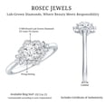 thumbnail image 5 of Rosec Jewels Statement Flower Lab Created Diamond Engagement Ring for Women - EF-VS Quality, 925 Sterling Silver, US 4.00, 5 of 8