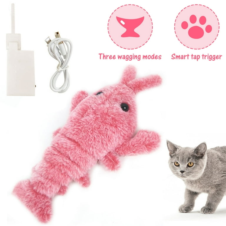 LNGOOR Flying Lobster Cat Toy Electric Mobile Cat And Dog Toy, Realistic Jumping  Fish, Plush Interactive Cat Toy, Suitable For Indoor Cats 