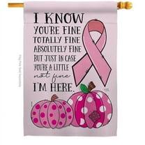 Breeze Decor H120273-BO 28 x 40 in. Pink Im Here House Flag