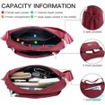 thumbnail image 3 of Women’s Crossbody Bag,RFID Purses for Women Fabric Nylon Multi Pocket Crossbody Bag Ladies Travel Handbag/Wine Red, 3 of 8