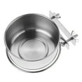 thumbnail image 6 of Gymnture Stainless Steel Hanging Pet Bowls Dog Crate Food Water Bowl Metal Coop Cups with Clamp Cage Kennel Bowl Feeder Dish for Cats Birds Ferret Rabbit Small Animals, 6 of 7