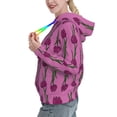 thumbnail image 2 of Daiia Tulips Flowers Pattern Women's Fashion Hoodies & Sweatshirts with Kangaroo Pocket Hooded Sweatshirt with Eye-catching Drawstrings-Medium, 2 of 7