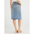 thumbnail image 3 of Free Assembly Women's Midi Denim Skirt, Sizes 0-20, 3 of 6