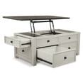 Ashley Bolanburg Two-tone Antiqued Wood Lift Top Coffee Table with 4 ...