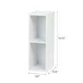 thumbnail image 4 of IRIS USA 2 Shelf 8" Space Saving Cube Organizer with Height Adjustable Narrow Shelves, White, 4 of 4