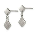 thumbnail image 2 of Stainless Steel Polished Laser-cut Post Dangle Earrings; for Adults and Teens; for Women and Men, 2 of 3