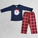 thumbnail image 3 of Pijamas de Navidad para niña, ropa de Papá Noel, camisa con volantes, conjunto de pantalones a cuadros, atuendo infantil de Boutique, venta al por mayor, 3 of 4