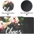 thumbnail image 3 of Gray Mouse Pad, Chaos Coordinator Quote Mouse Pad, Vintage Floral Dark Grey Wood Grain Mouse Pads for Computers, Pink Flowers Mouse Mat for Office Decor for Women, 9x8 inch, 3 of 6