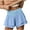 Light Blue, variant on Save On Womens Pleated Tennis Skirt Double Ruffle Golf Skort High Waisted Tummy Control Athletic Skirts With Pockets Workout Pickleball Workout Training Shorts