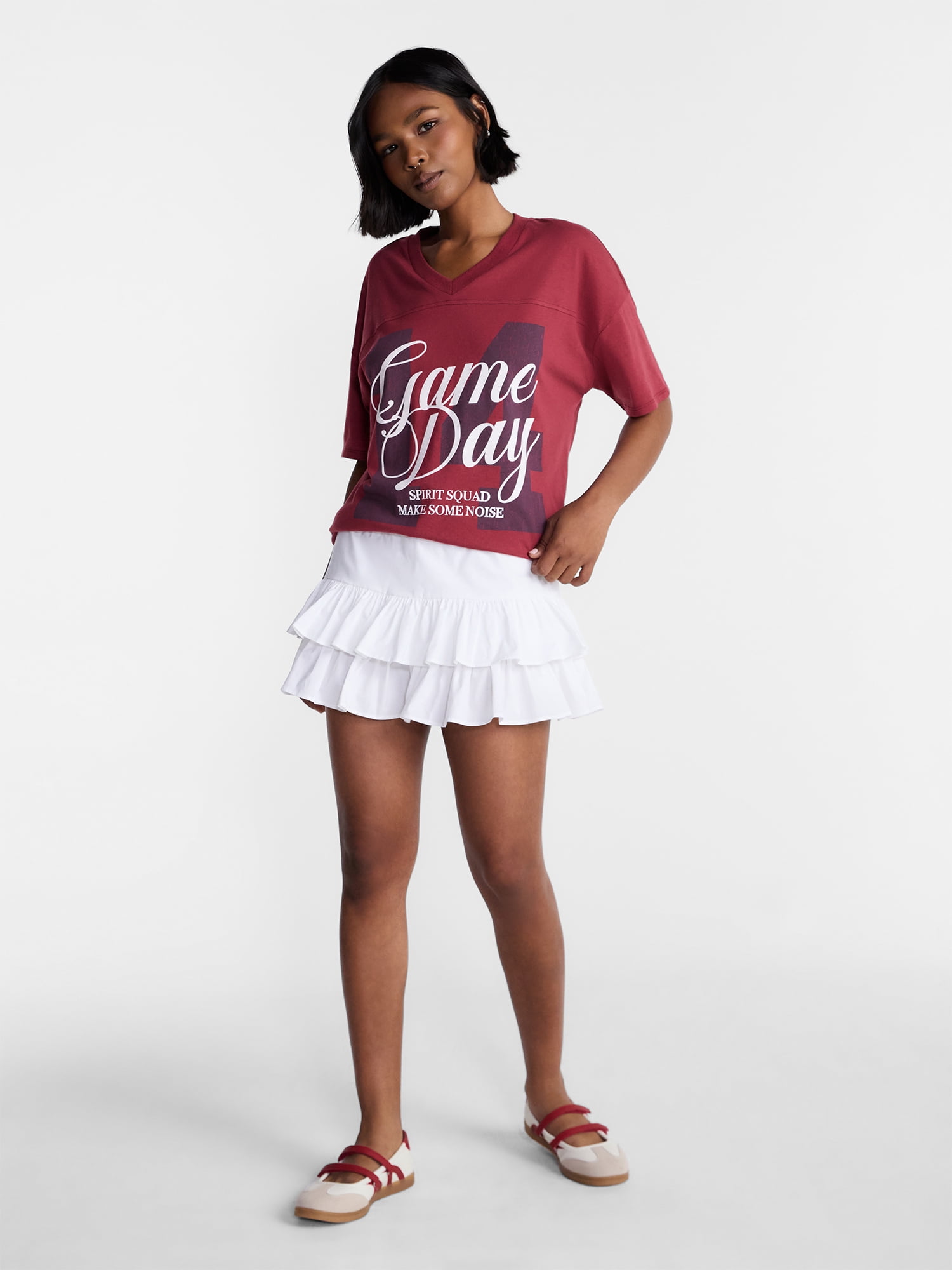 No Boundaries Game Day Woven Skirt, Women's XXS-XXL
