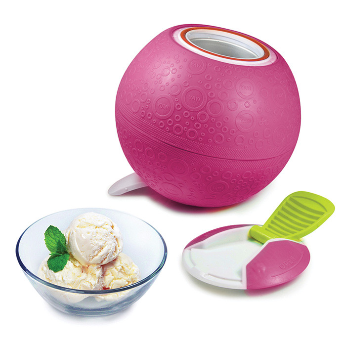 【激レア】UCO(ユーコ) アイスクリームメーカー ピンク F-ICE-08 Yay Labs By UCO SoftShell Ice Cream Ball Raspberry Red Pint Size