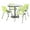 Lime Green, Grey Nebula, variant on KFI Studios Mode Round 3' Dining Table Set, Grey Nebula, 4 Brownstone KOOL Chairs