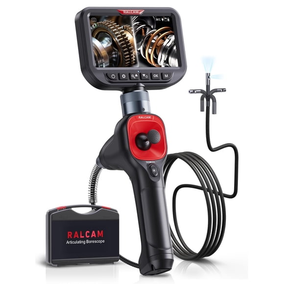 Boroscopio Ralcam 360° con doble lente articulada de 5 pulgadas, 6,5 mm y 1,5 m