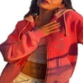 thumbnail image 5 of Femmes Y2k Skeleton Zip Up Hoodies Strass Graphique Pulls Surdimensionnés, 5 of 5