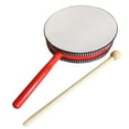 thumbnail image 4 of Tambor de 6 pulgadas con baqueta CUTICAT pandereta juguete de Percusión Montessori rojo, 4 of 8