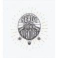thumbnail image 3 of Saying Duvet Cover Set, Inspirational Ready for New Adventures Lettering on Balloon Print, Decorative 2 Piece Bedding Set with 1 Pillow Shams, Twin Size, Black and White, by Ambesonne, 3 of 3