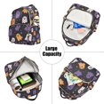 thumbnail image 5 of FORMRS Mini Backpack Purse for Women Quilted Travel Daypack Casual Shoulder Bag, Orange Halloween Ghosts, 5 of 7