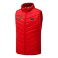 thumbnail image 3 of Heated Vest for Unisex Men Women Heated Gilet USB Charging Electric Heated Body Warmer with 3 Adjustable Temperature Red M, 3 of 4