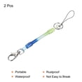 thumbnail image 3 of Uxcell Retractable Coil Spring Keychain Clasp with Key Ring 145mm, 2 Pack Plastic Spiral Stretchy Cord, Blue Green, 3 of 5
