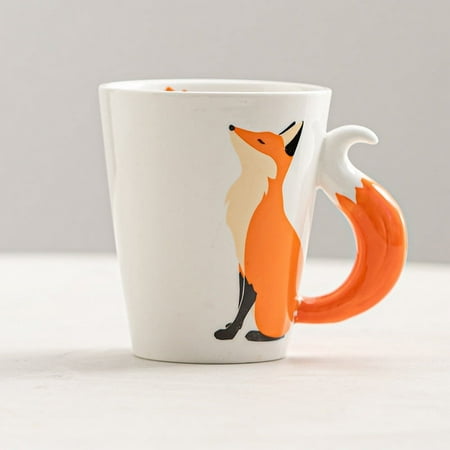 

100Fens Painted Mug Cute Water Cup Coffee Cup Ceramic Cup Handle Cup